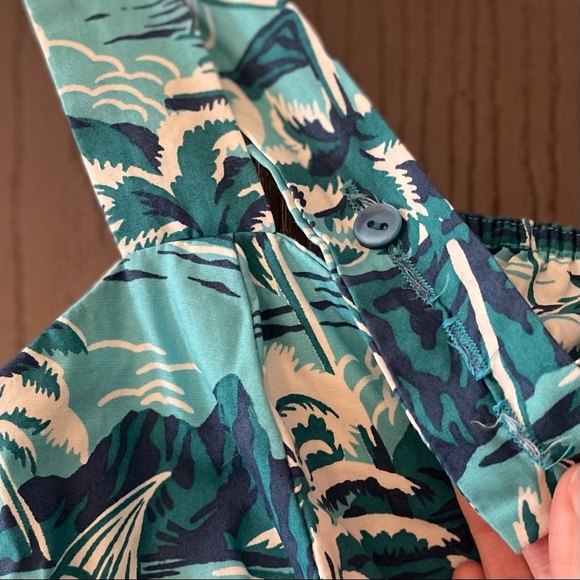 VINTAGE 100% Cotton! Button-front Hawaiian Dress - Picture 3 of 5